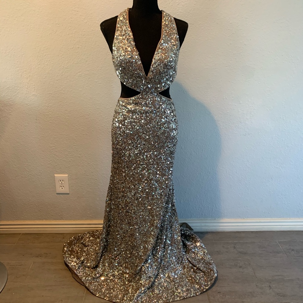 Dana Mathers Backless Evening Gown